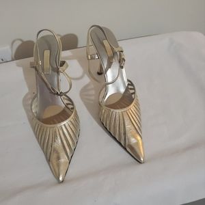 Gold Slingbacks